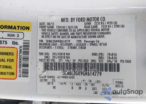 2016 Lincoln Mkz из США, поврежденный, VIN 3LN6L2GK9GR614779